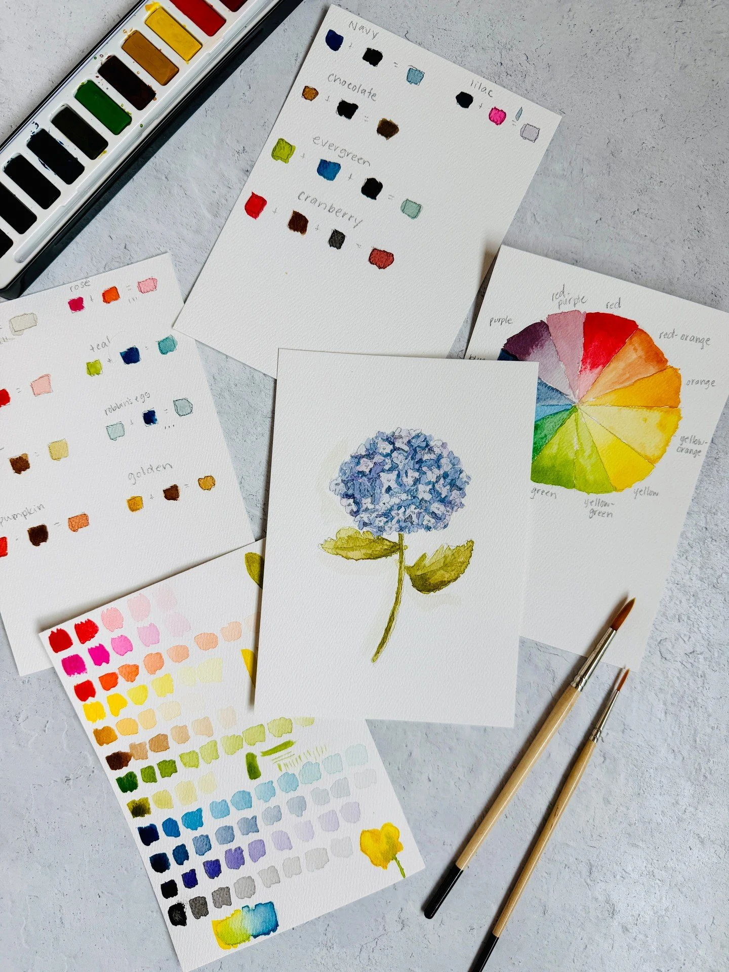 Just some recent work from the very new, very fulfilling watercolor journey that I'm on. This was my first full painting! #WatercolorWednesday