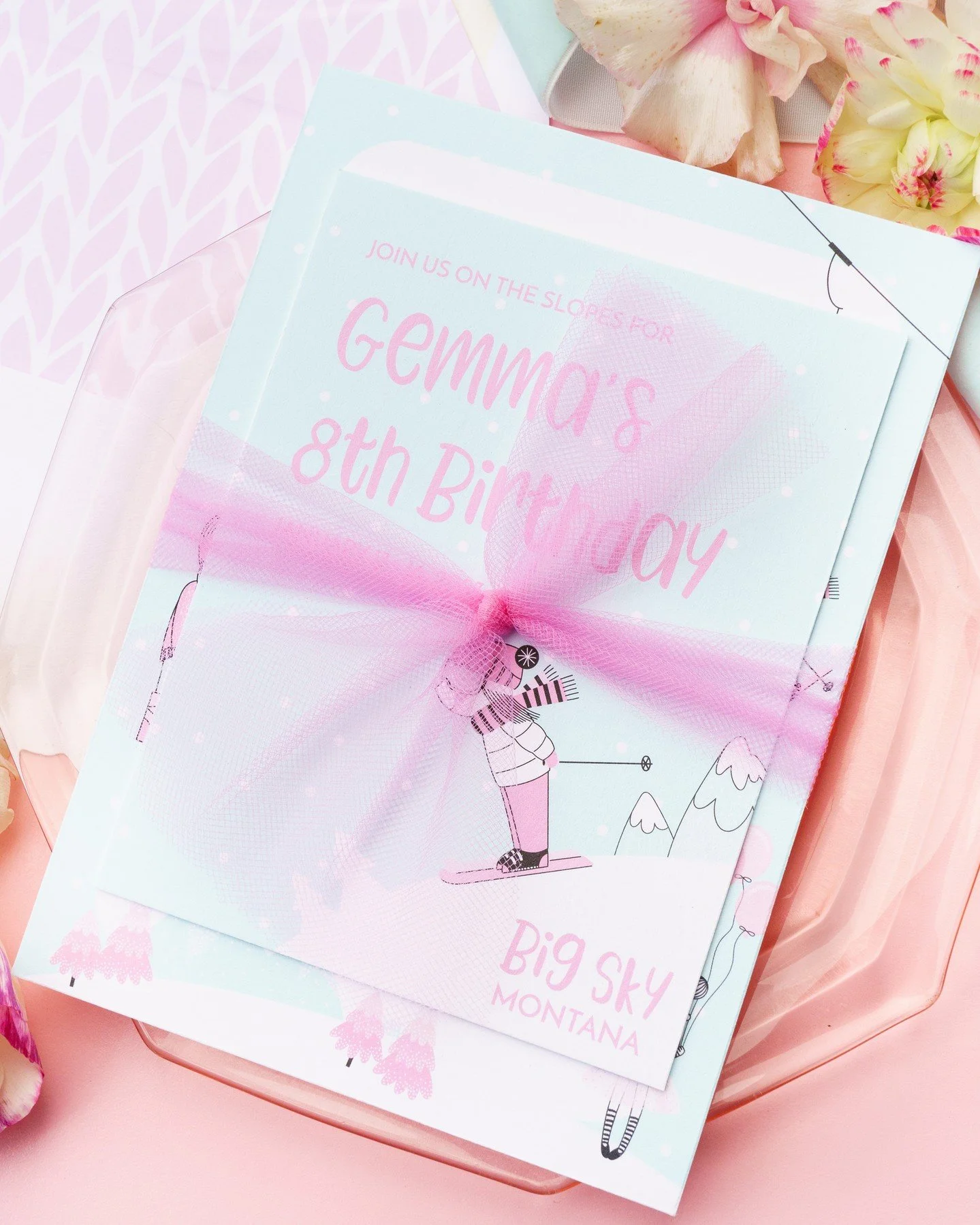 Trying to get one last ski run in before it hits 80 degrees here next week 😳🥵⛷⁣
⁣
Stationery // @hazeleyedesigns⁣
Photo &amp; Styling // @peterson.design.photo