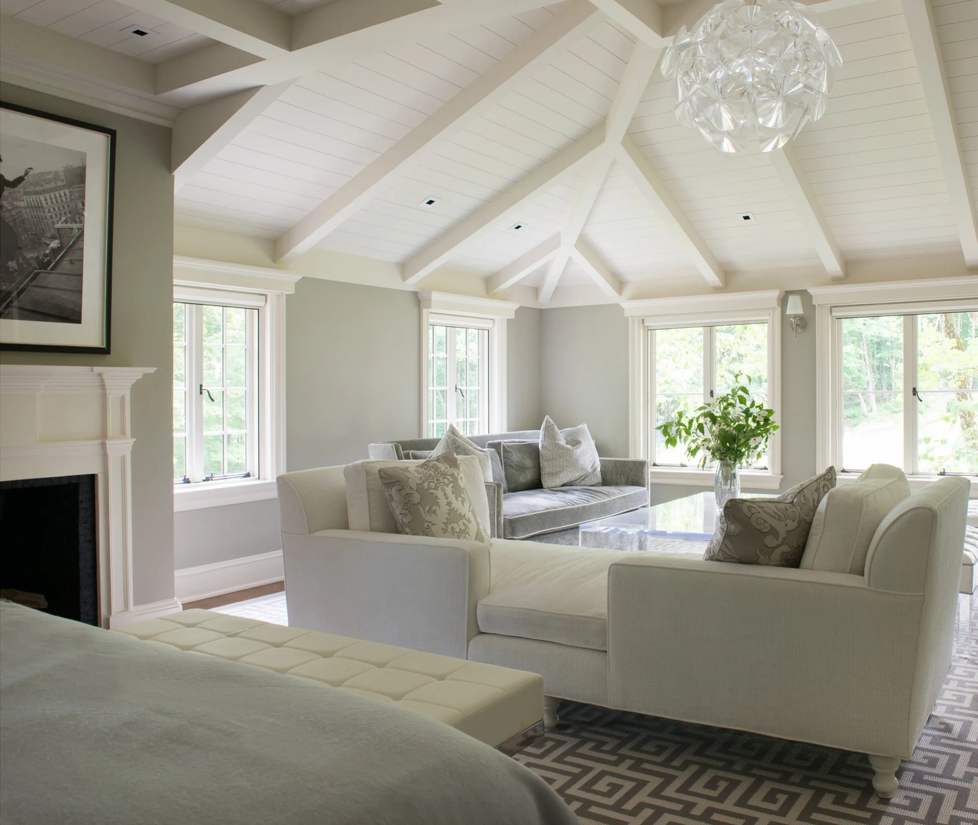 Guest Suite with Fireplace + Sitting Room