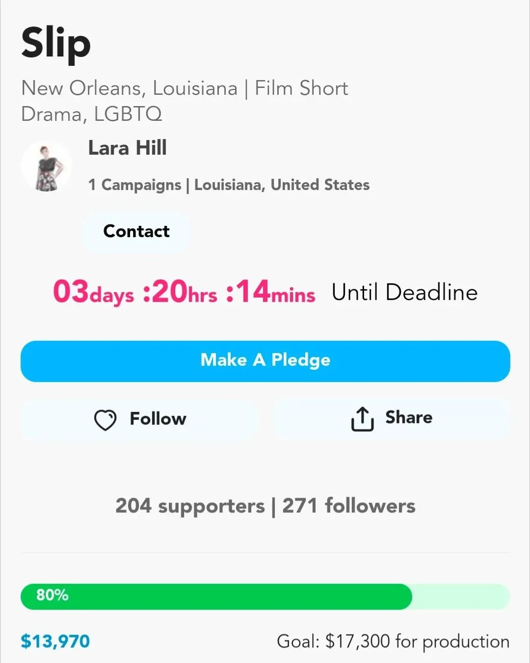 SLIP got the GREEN LIGHT!! We get to keep what we've raised and make our movie!!!