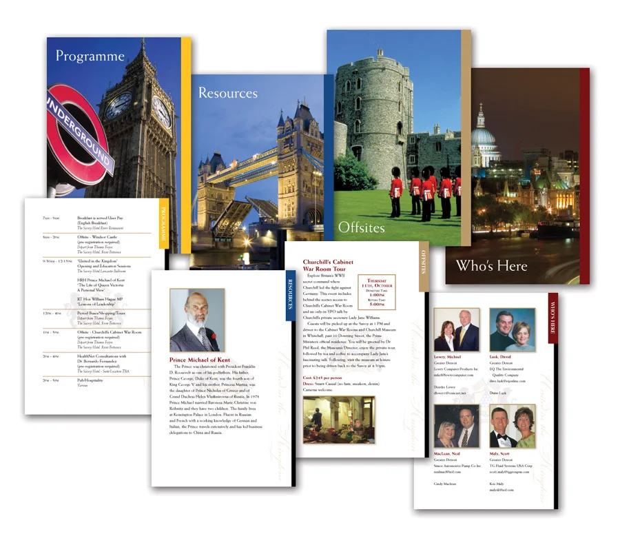 Section dividers in onsite booklet