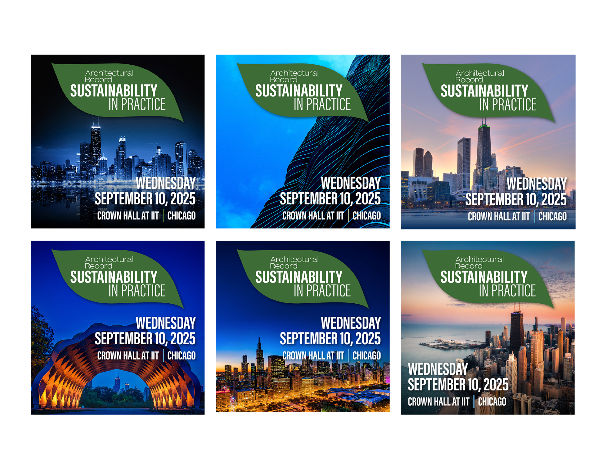  Social media posts announcing the event using architecture and images form the host city, Chicago. 