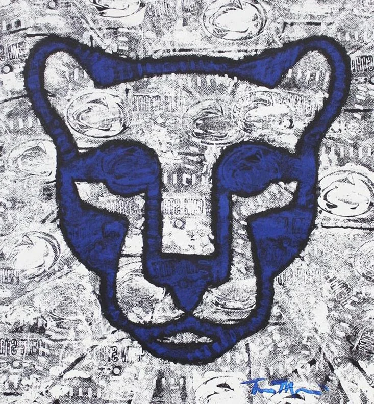 Pozniak Lion Painting | Penn State Football Impressionism Art