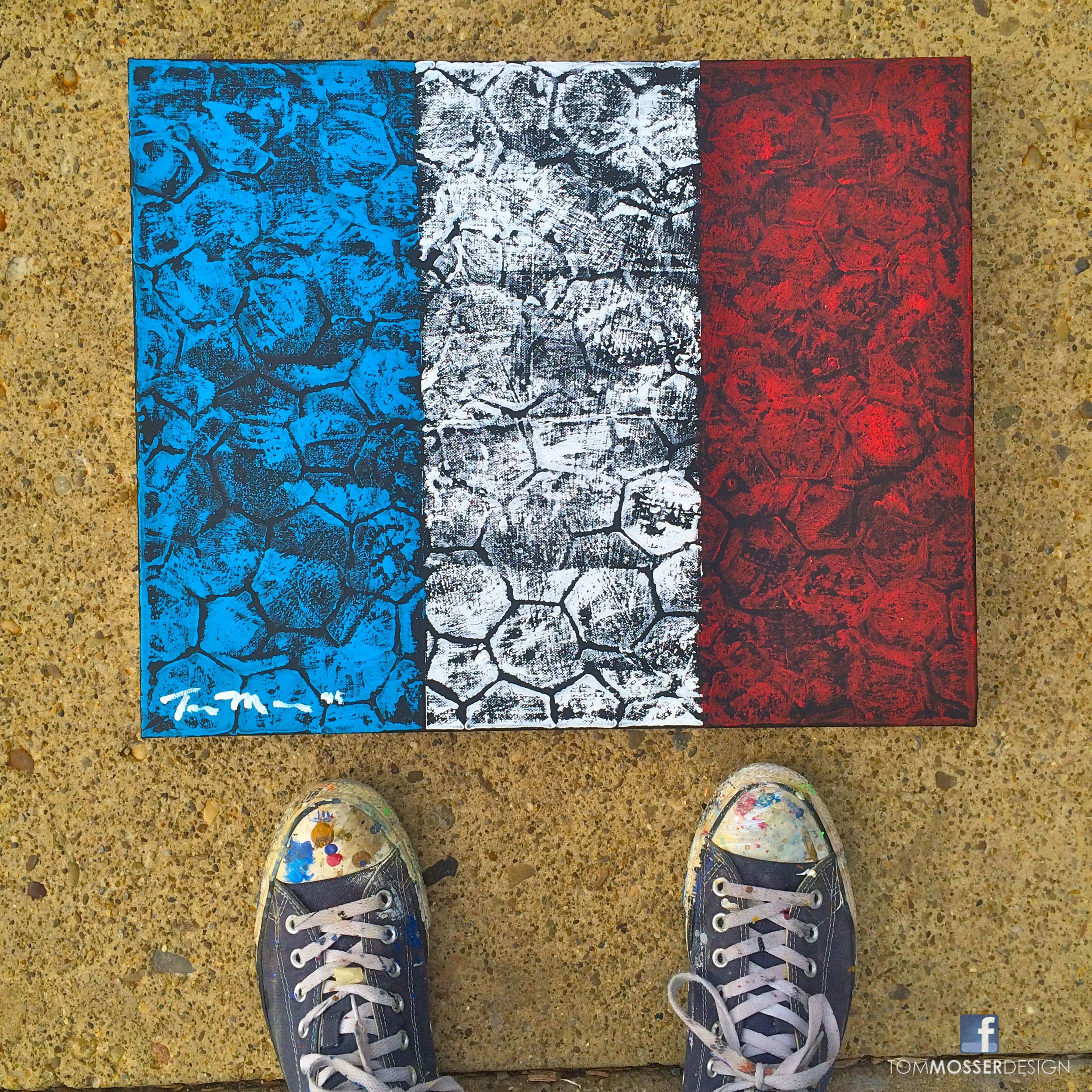 France flag created with a soccer ball