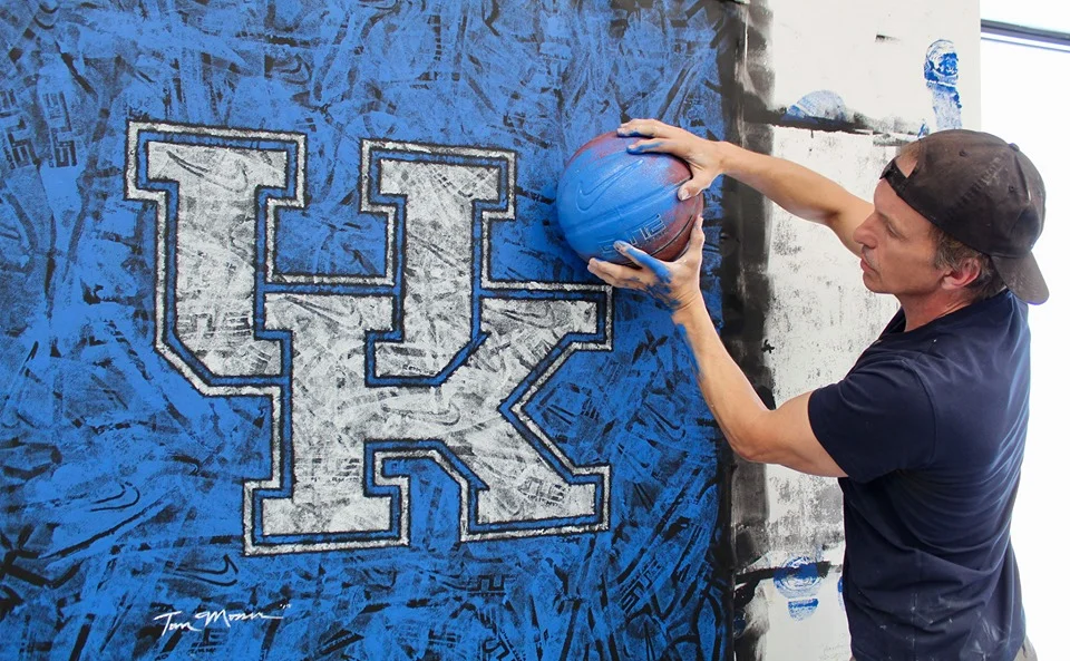 Kentucky logo created with a basketball