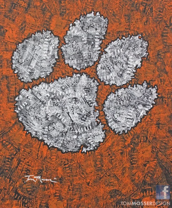 Ohio State "O" Logo Wall Art | Football Impressionism by Tom Mosser