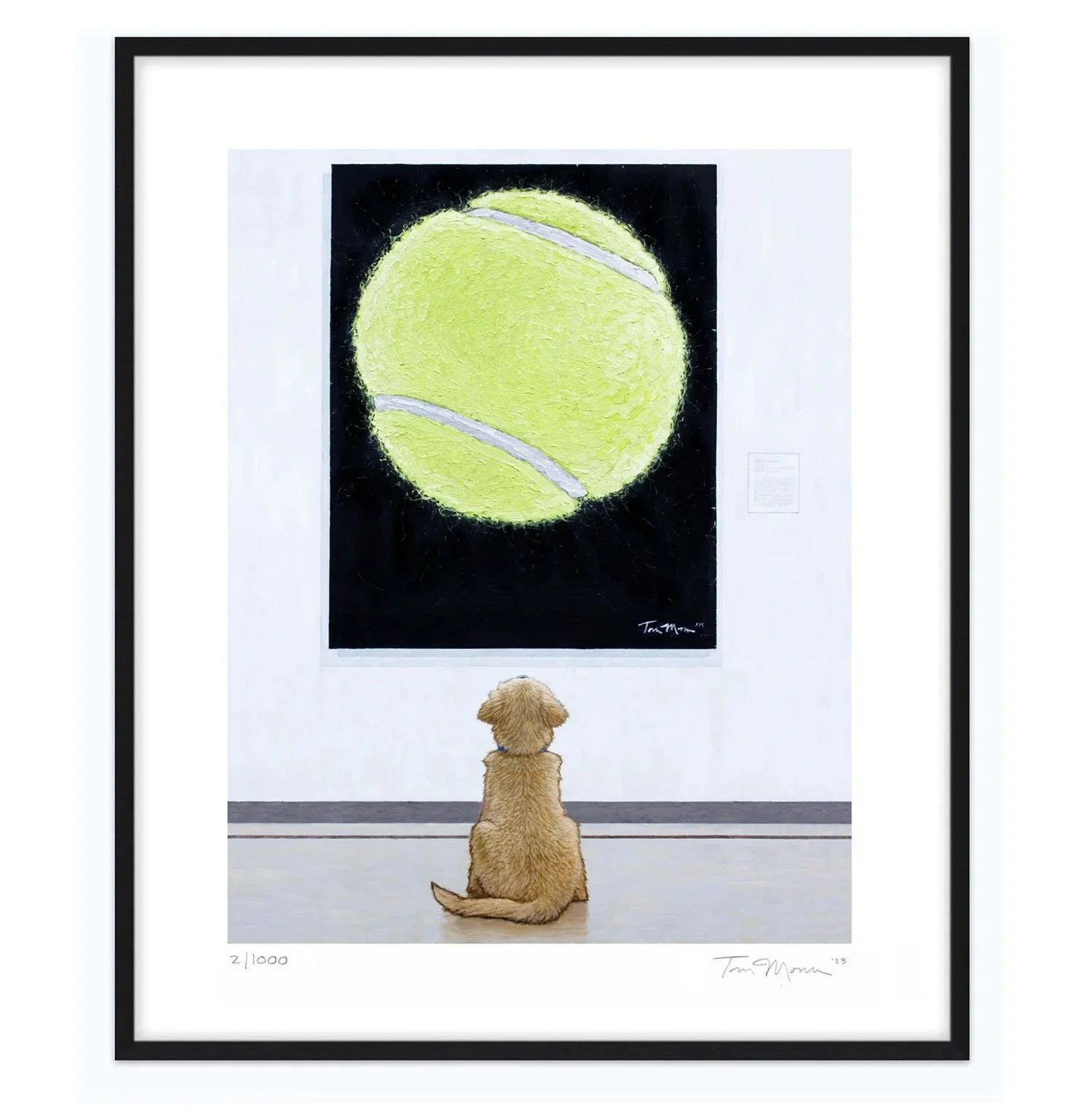 "A Golden Retriever Puppy at the Museum"