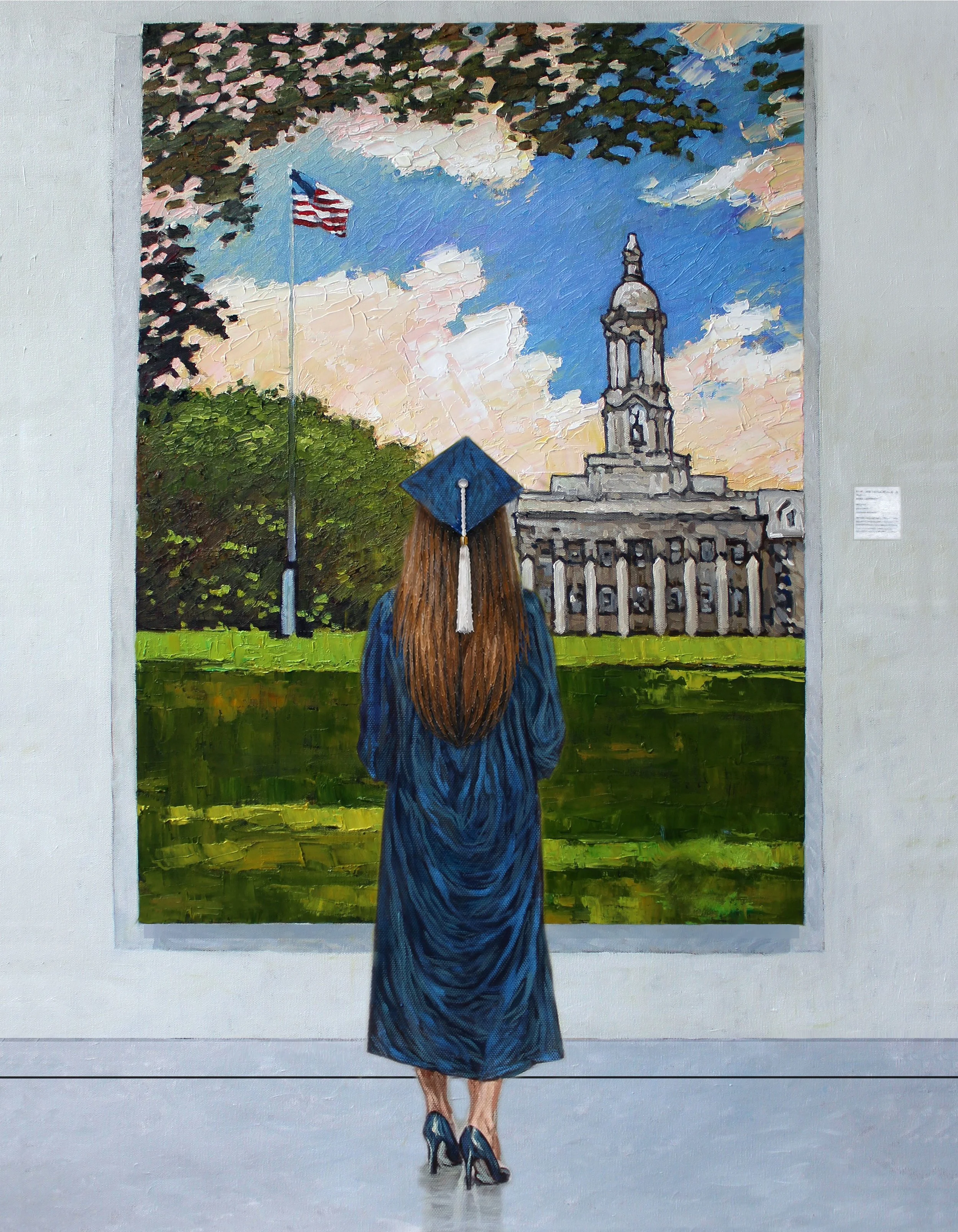 A Graduate at the Museum Series:  Brown Hair Variant