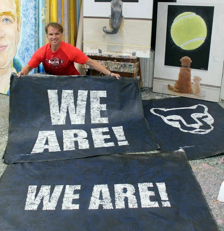 “We Are” Penn State Painting — Original Football Impressionism Wall Art