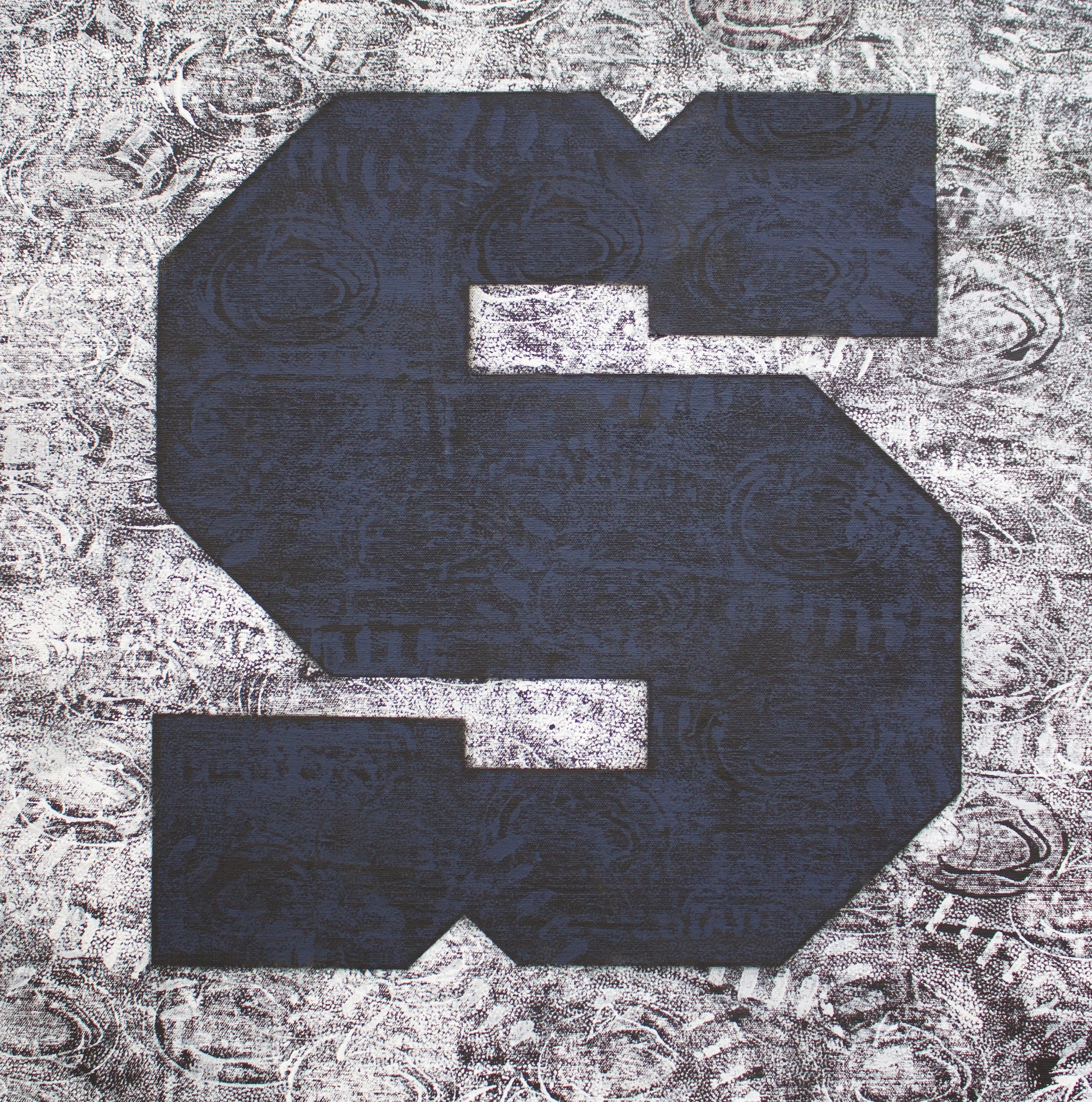 The Penn State Varsity "S" created with a Penn State football