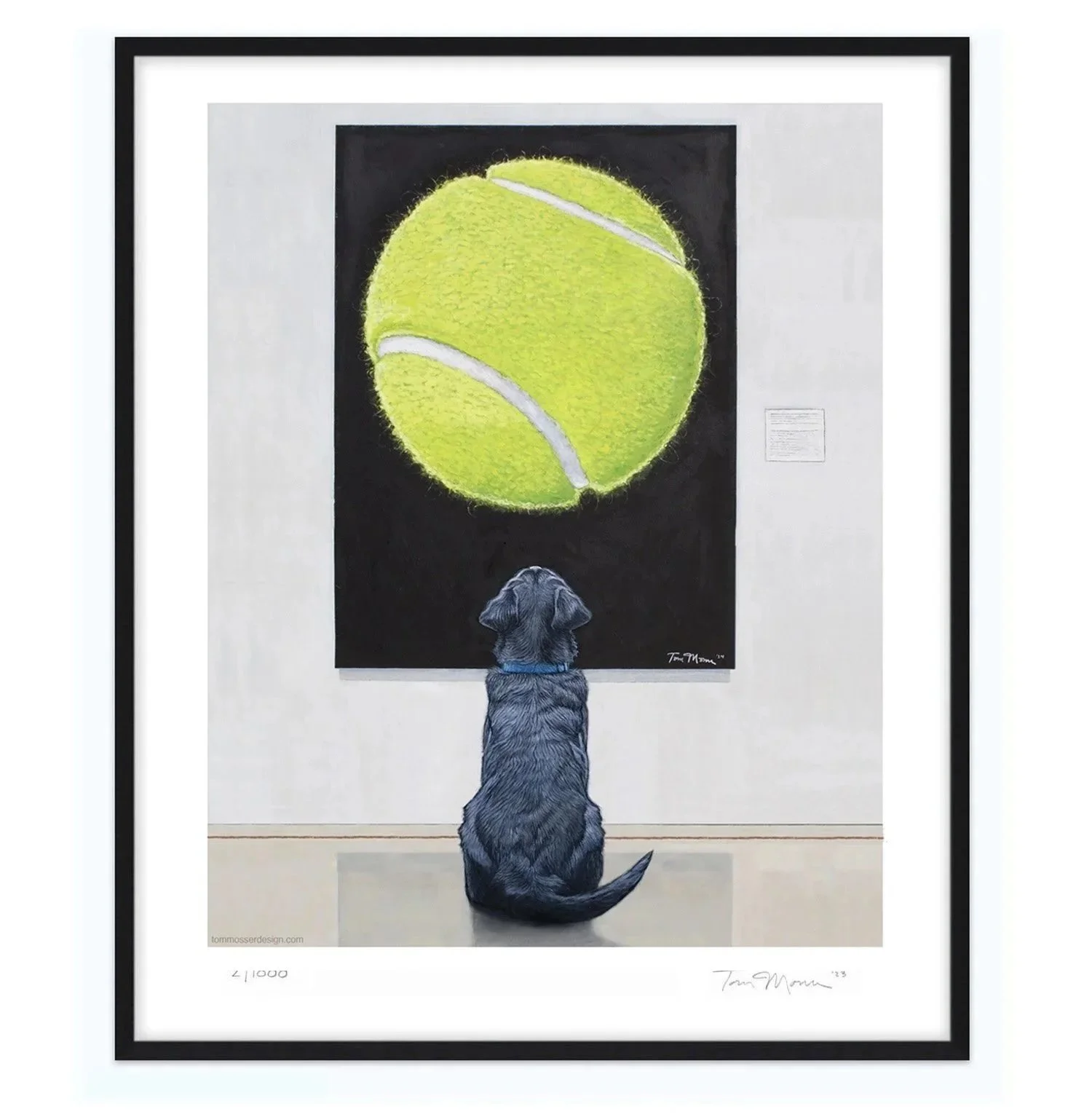 "A Black Labrador Retriever at the Museum" wall art print series