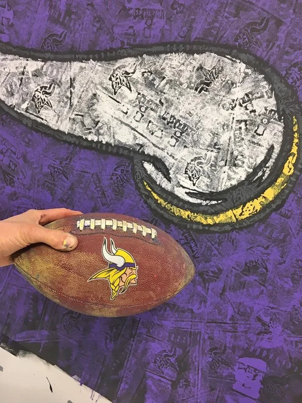 Minnesota Vikings Logo Wall Art – Original Football Impressionism Painting
