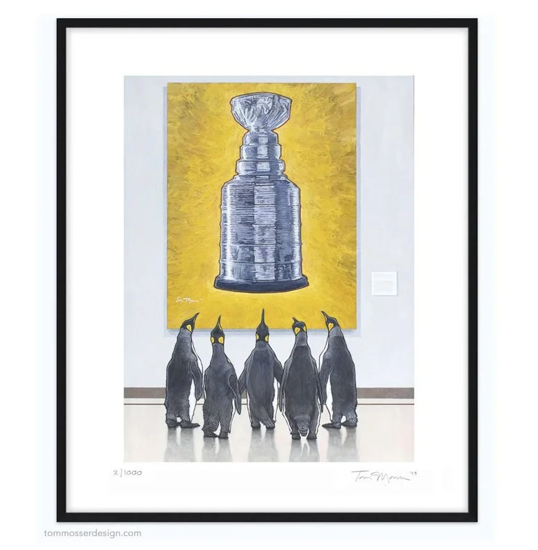 "Penguins at the Museum" wall art print