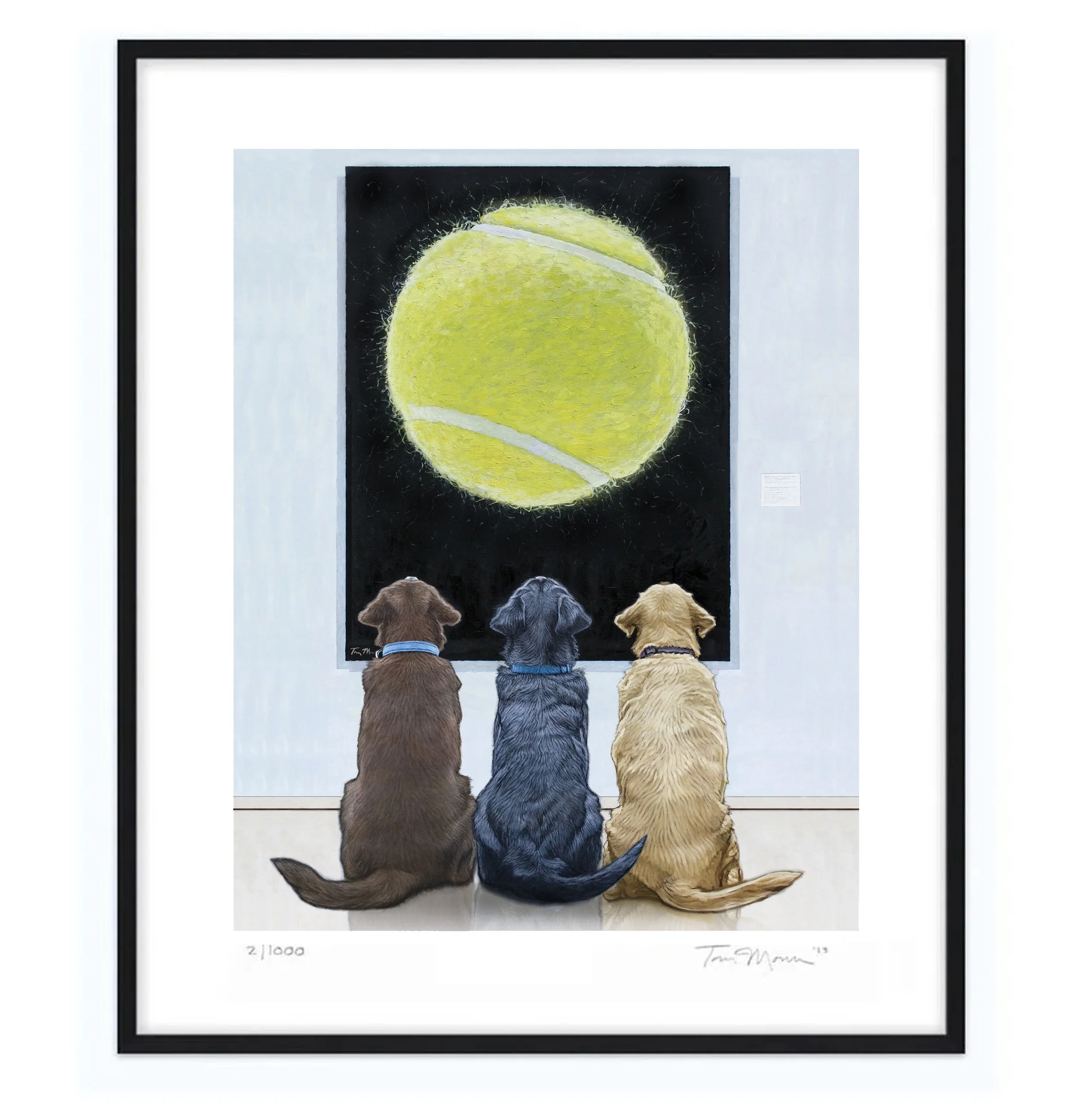 Introducing Tom Mosser’s  “Three Labrador Retrievers at the Museum” Print Series