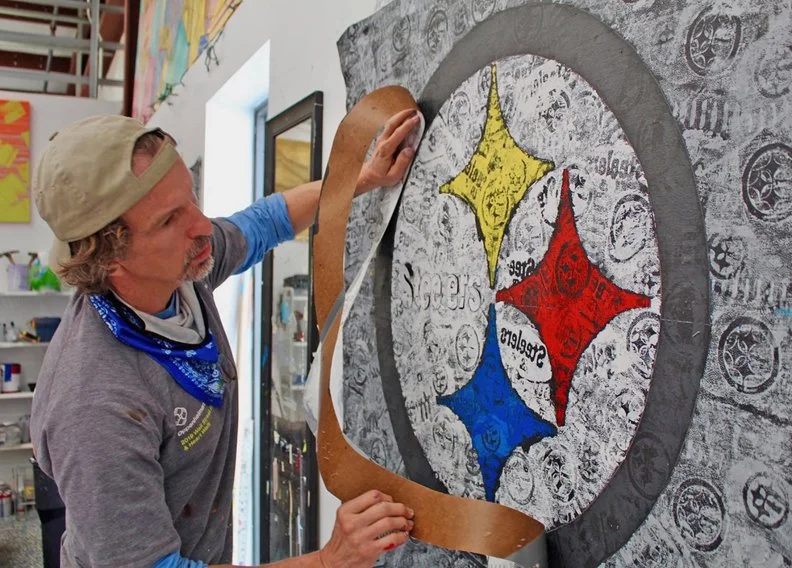 PIttsburgh Steelers Logo Wall Art – Original Football Impressionism Painting