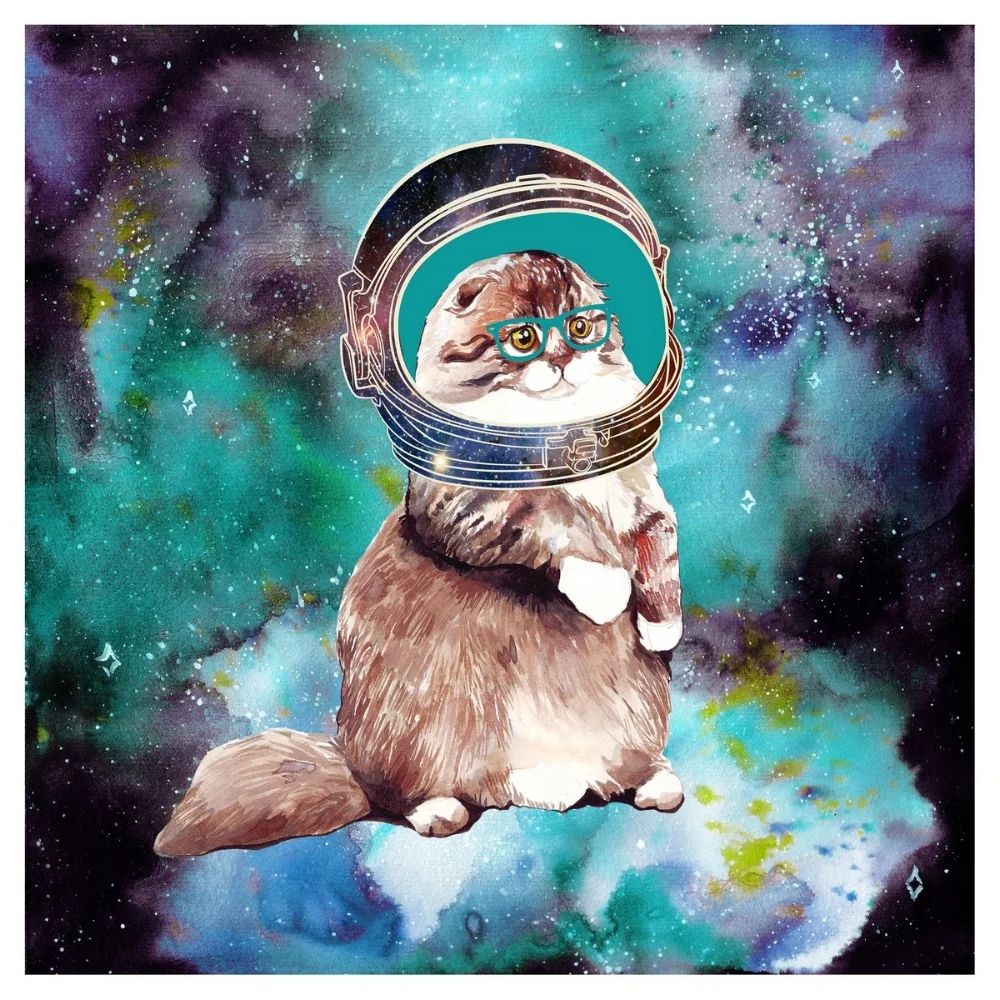 Astronaut Cat by Anca Pora