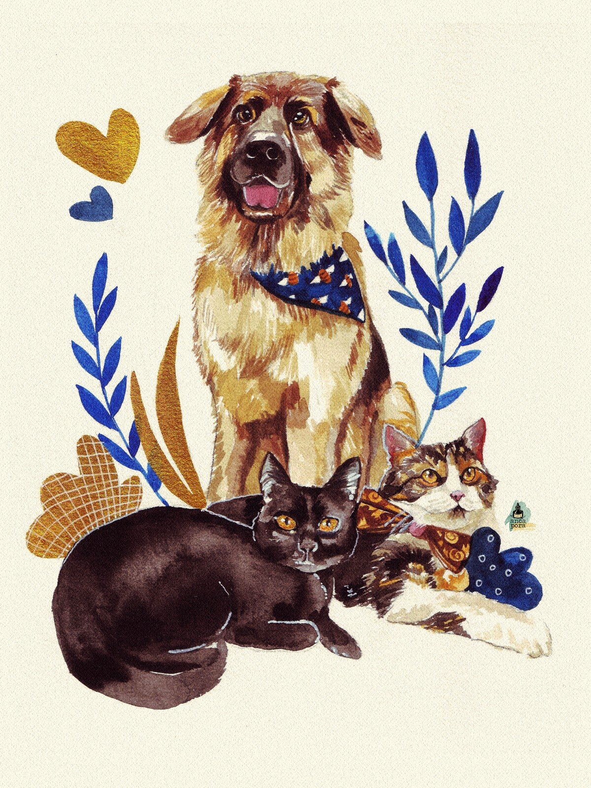 One happy Family Pet Portrait by Anca Pora