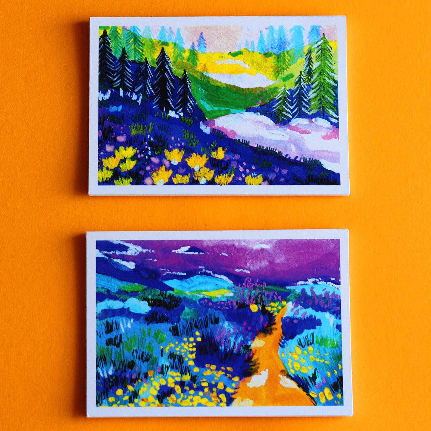 Decoration Card Postcard, Art Postcards Wall Set, Abstract Postcards