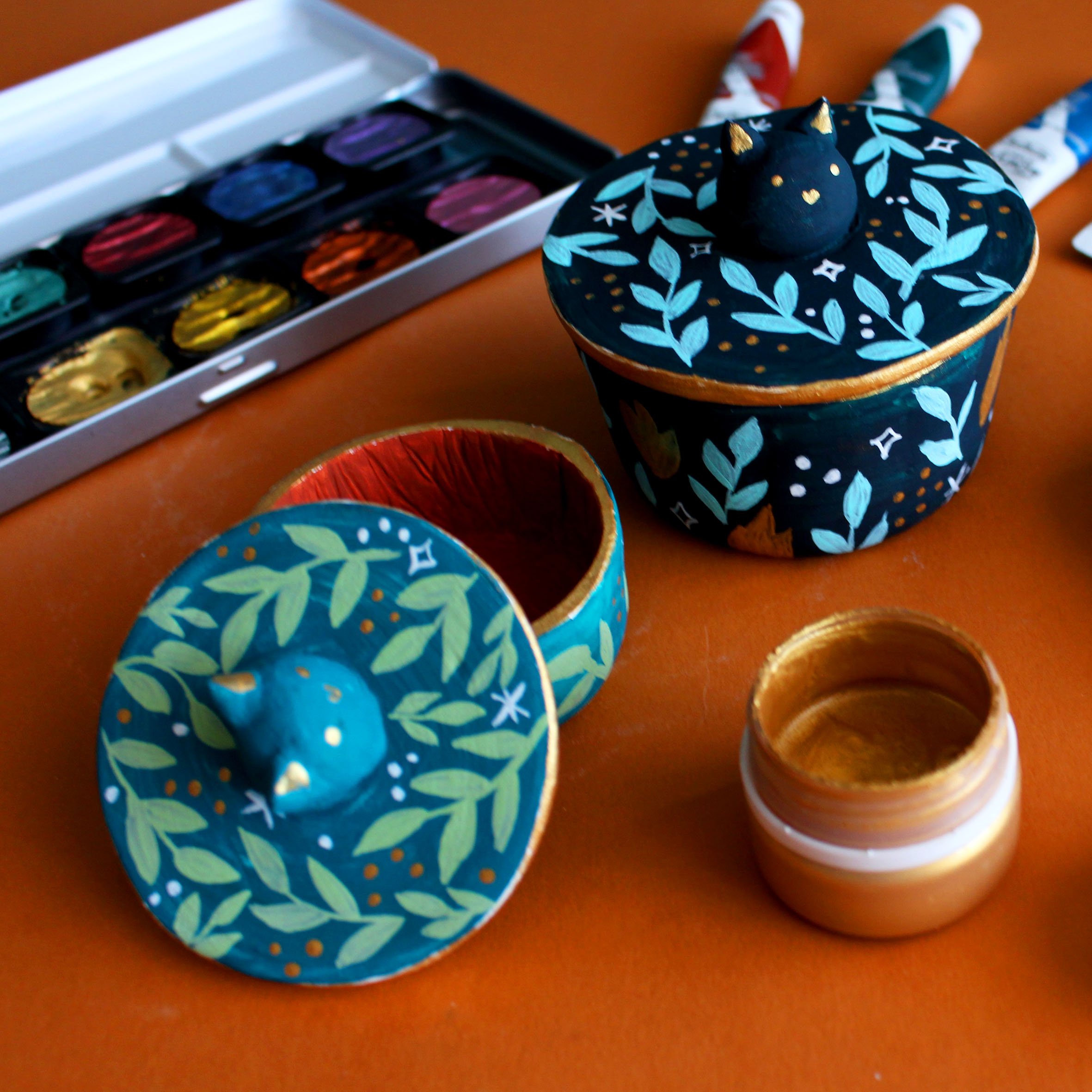 Air Dry Clay  HOW TO MAKE A TRINKET POT & ILLUSTRATE IT 