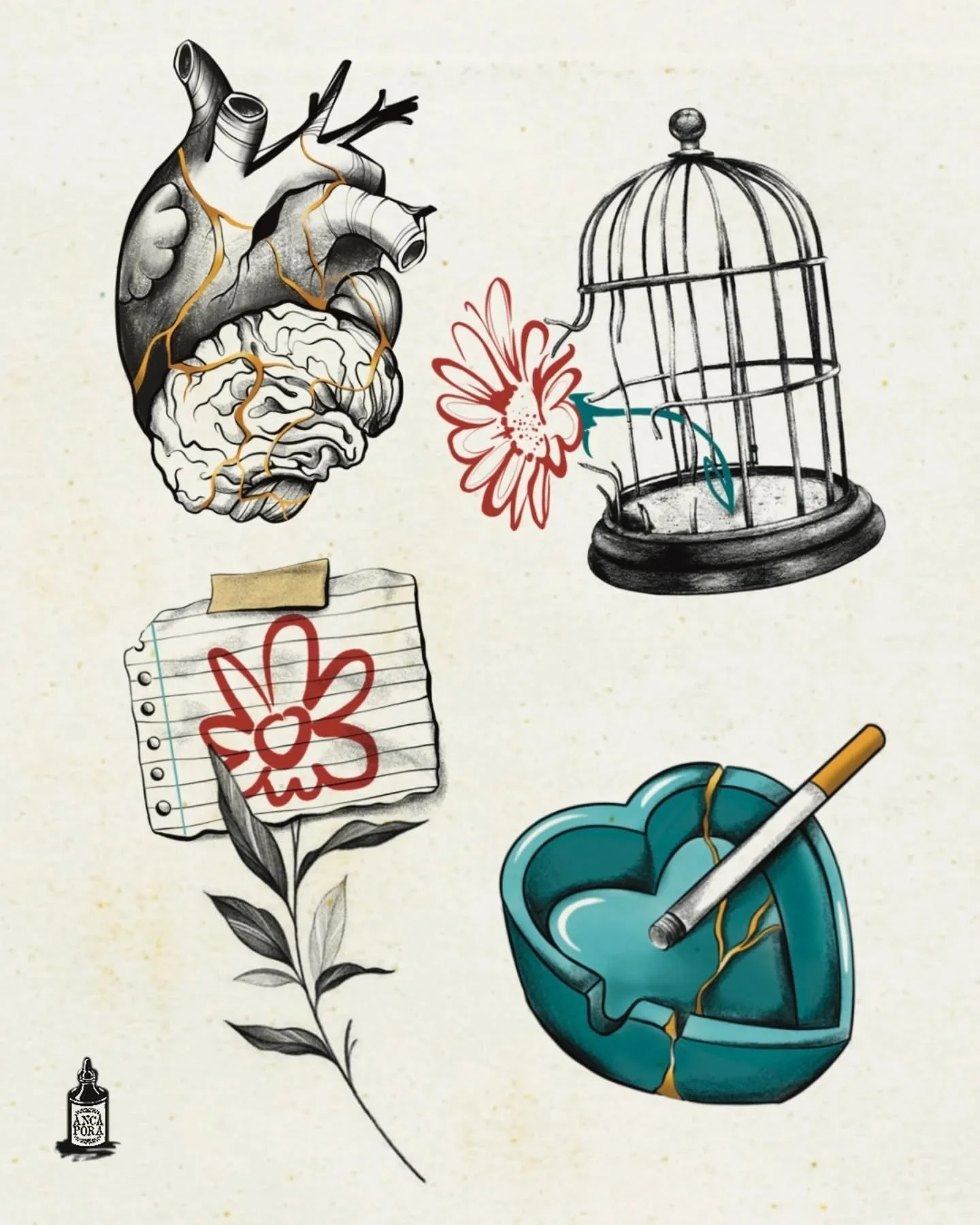 ✨ New Flash Tattoo Designs ✨ 
Modele noi disponibile pentru a fi tatuate inspirate de ideile voastre 🫶. Am primit niste sugestii super cool pe stories care m-au inspirat. Pentru informatii despre preț, dimensiuni minime si cum poti rezerva un model 