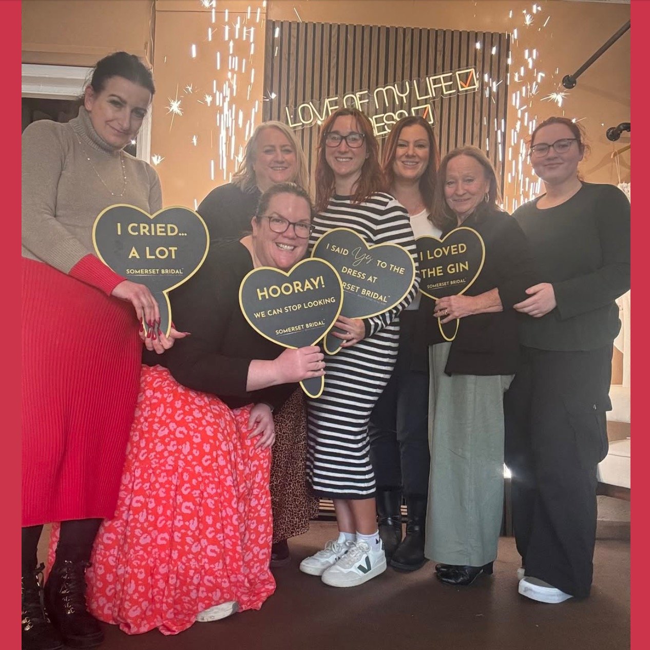 More happy brides, families and friends! at @somersetbridal 😍

We 💗 seeing photos of our &lsquo;I said yes&rsquo; signs! and now they just got an upgrade! We can now print both sides, so two messages one paddle!

Your prom girls and bridesmaids wil