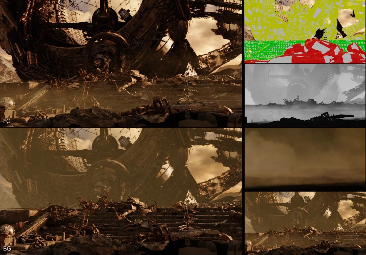 Eddy was used to render the dusty atmosphere on Titan.