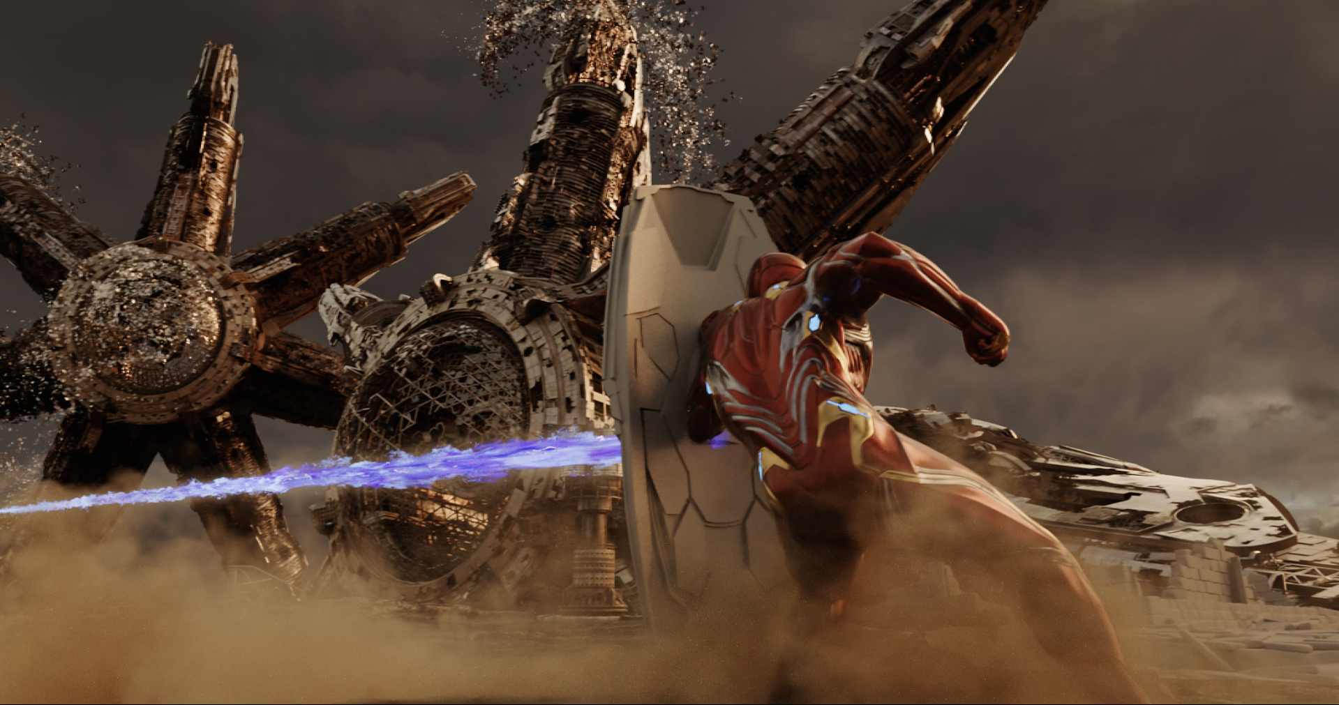 Eddy generated interactive dust caused by the Power stone effect.