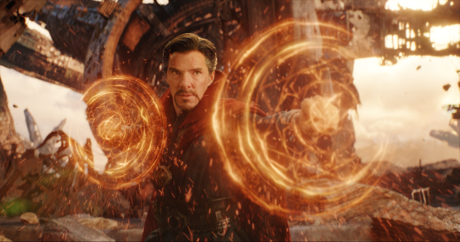 The entire mandala shield effect created using Eddy in Nuke.
