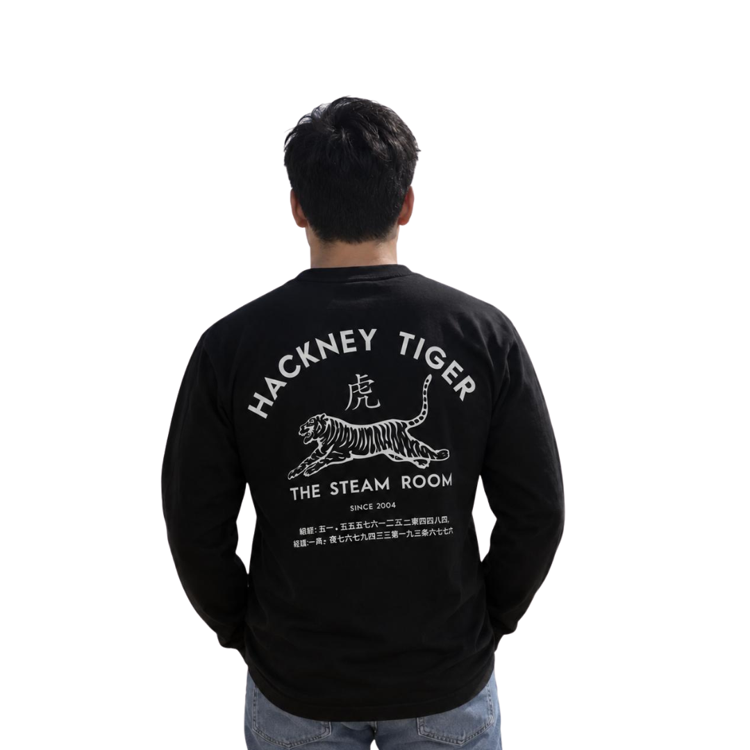 HACKNEY TIGER BLACK LONG SLEEVE T-SHIRT