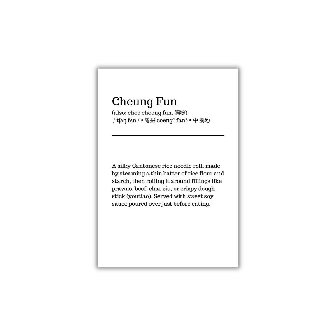 CHEUNG FUN-A CONTONESE DEFINITION PRINT