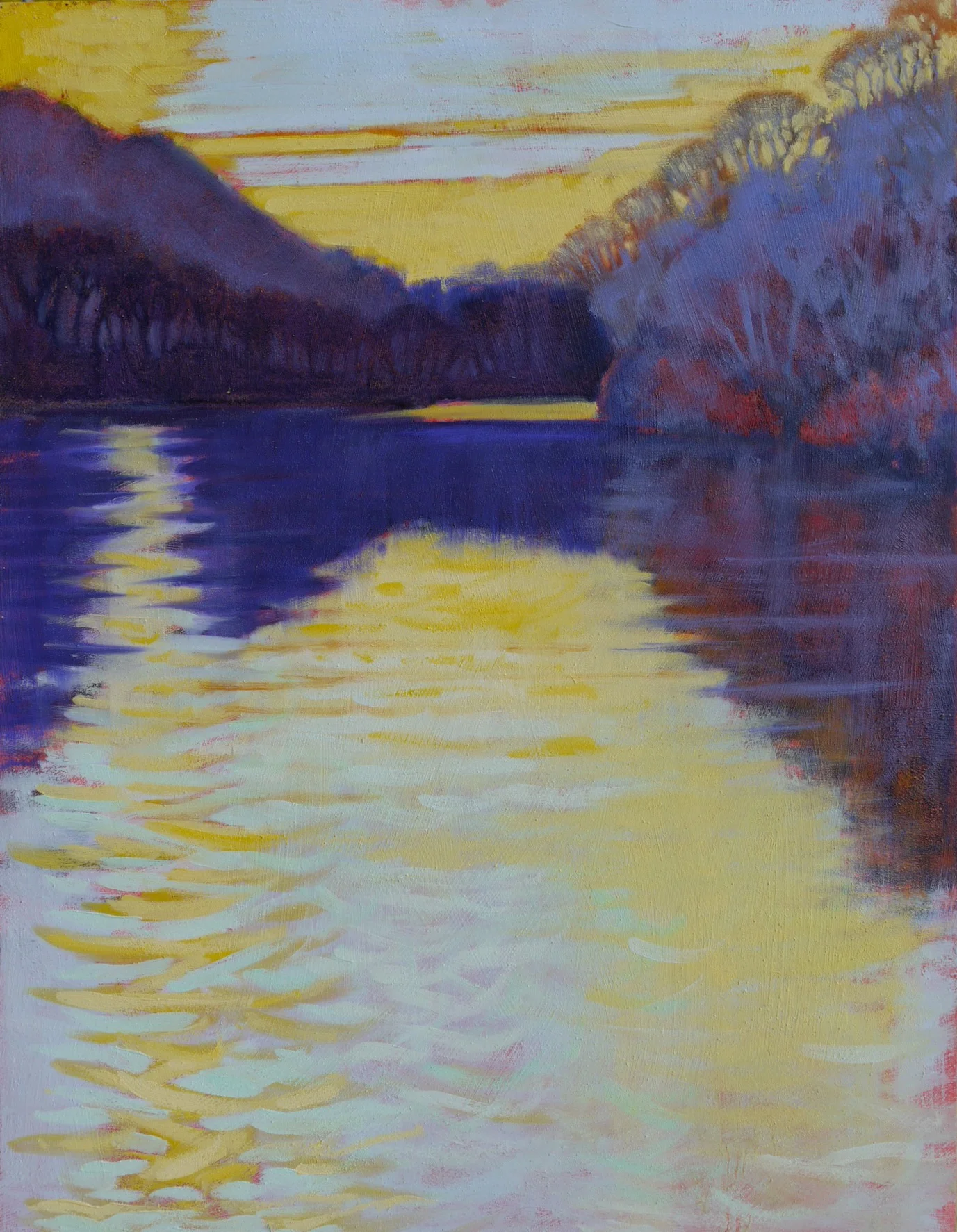 Sunset, river Gardon I – Gard, FR