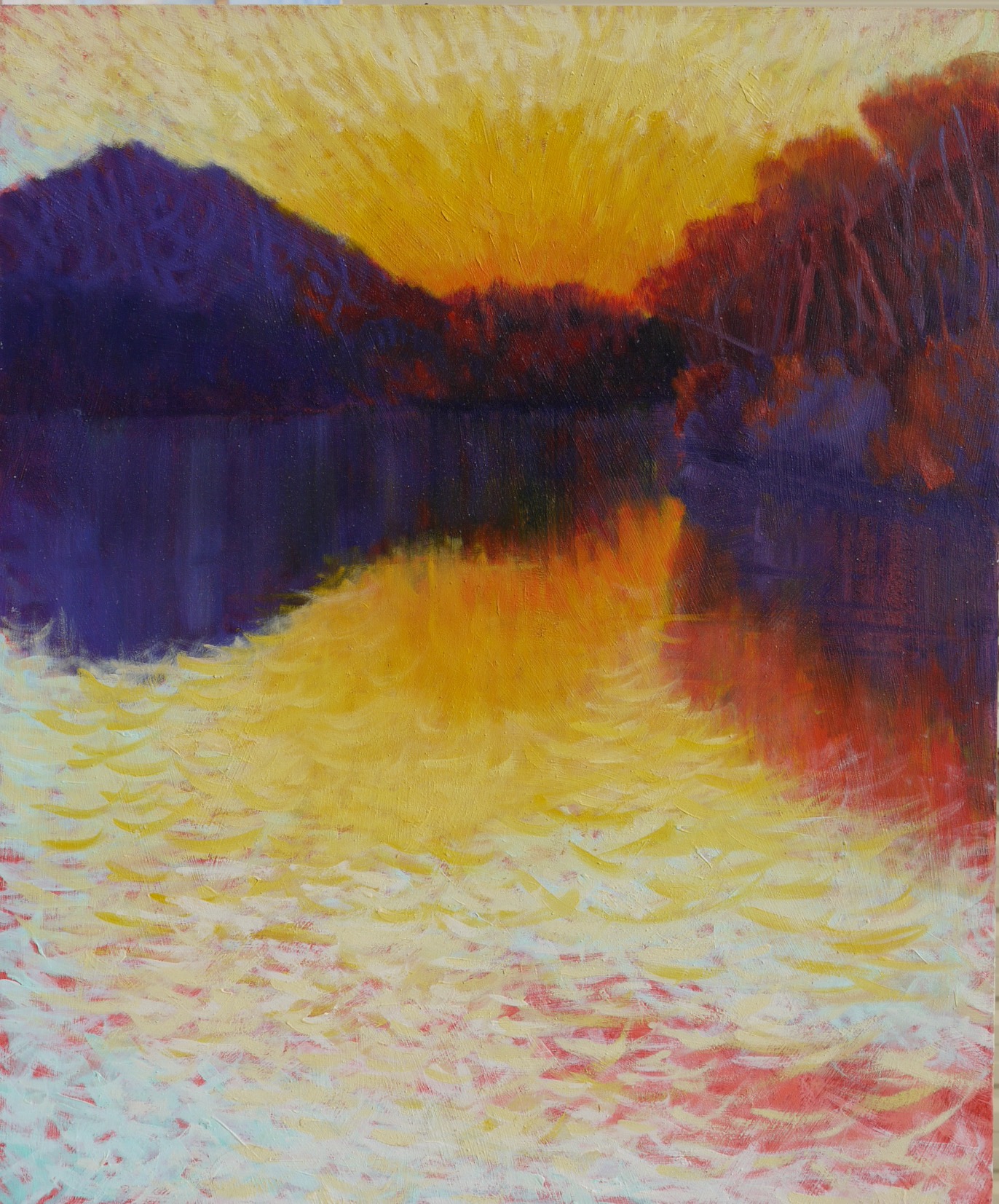 Sunset, river Gardon III – Gard, FR