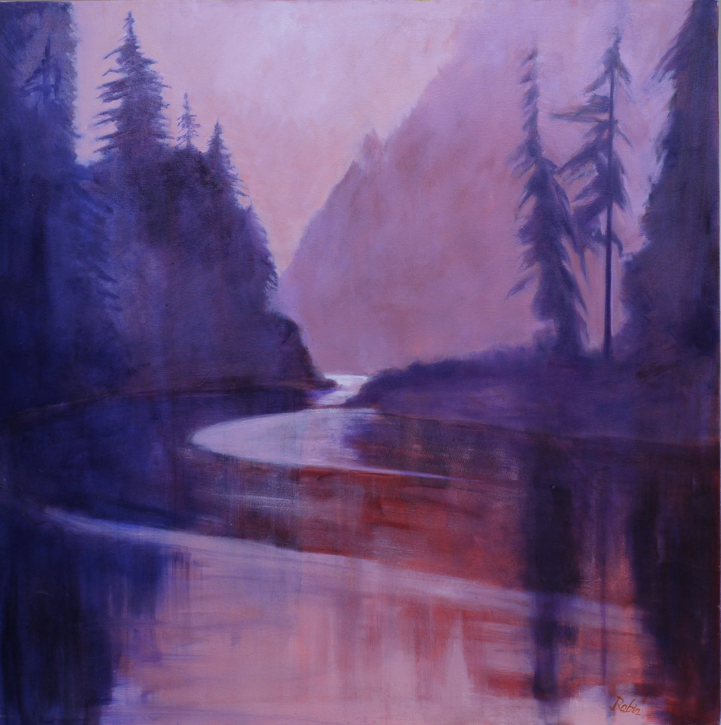 Evening Big River, Mendocino - CA, US