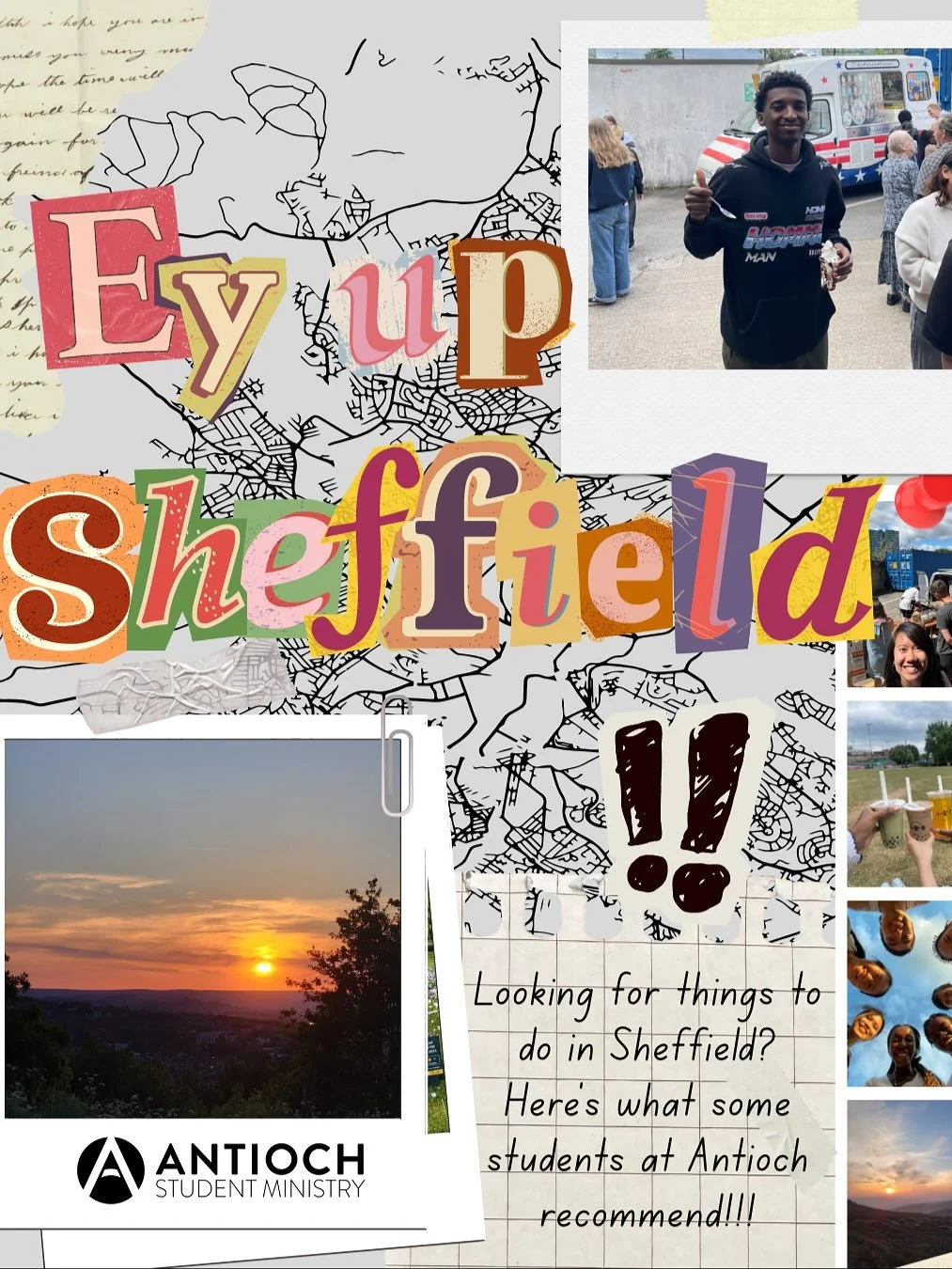 Heyy freshers!! Looking for something to do when you get back to Sheffield? Here are some recommendations from a few students here at Antioch church. If we missed out some of your go-to places people comment them below :)).

#students #church #sheffi