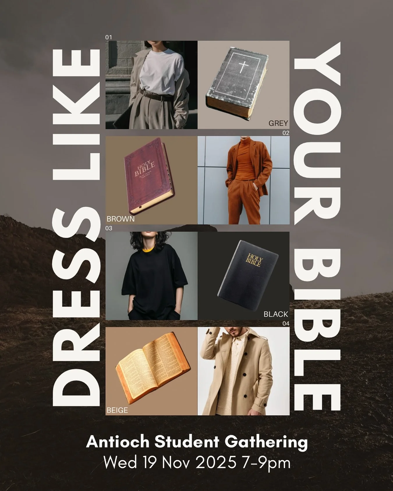 It&rsquo;s been so fun reading Scripture together &mdash; now let&rsquo;s look like our Bibles too 💃🏻🕺
Come dressed like your Bible this Wed, can&rsquo;t wait to see the fits!

Want a physical Bible? We&rsquo;ve got free copies available at church