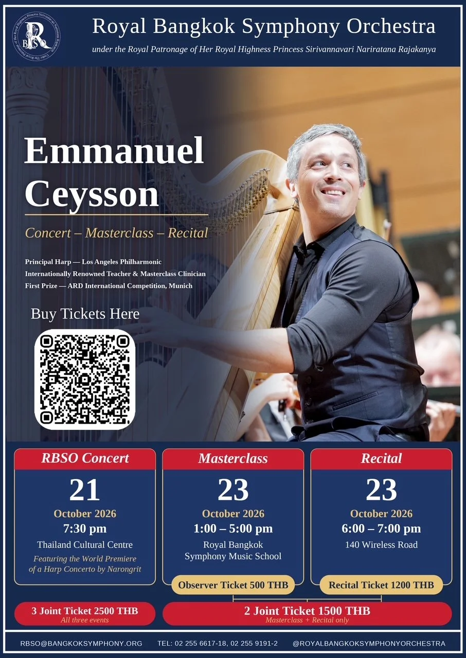 Harp recital and masterclass in Bangkok