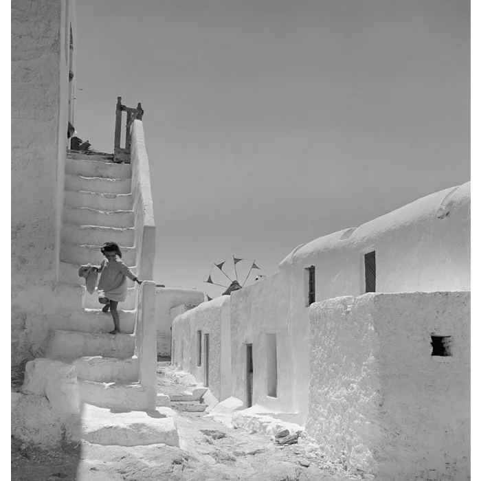 Cycladic architecture at its best in Mykonos of the fifties before the tourists came.