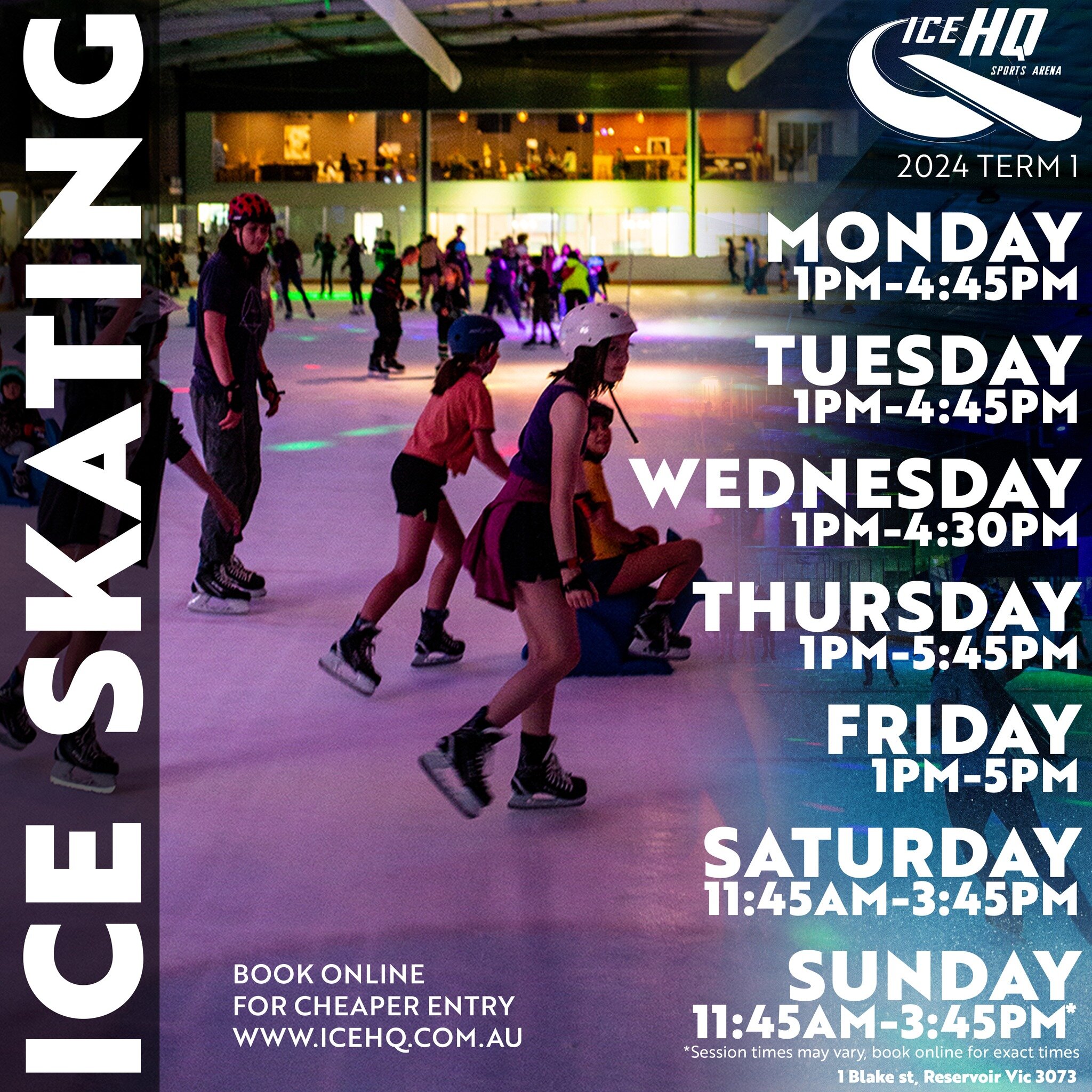 We're ice skating every day at iceHQ! ⛸️
Glide into the coolest place in town &ndash; iceHQ! Promising an unforgettable ice skating experience for all ages ⛸️✨❄️ 
Whether you're a seasoned skater or a beginner, iceHQ has something for everyone.

⛸️ F