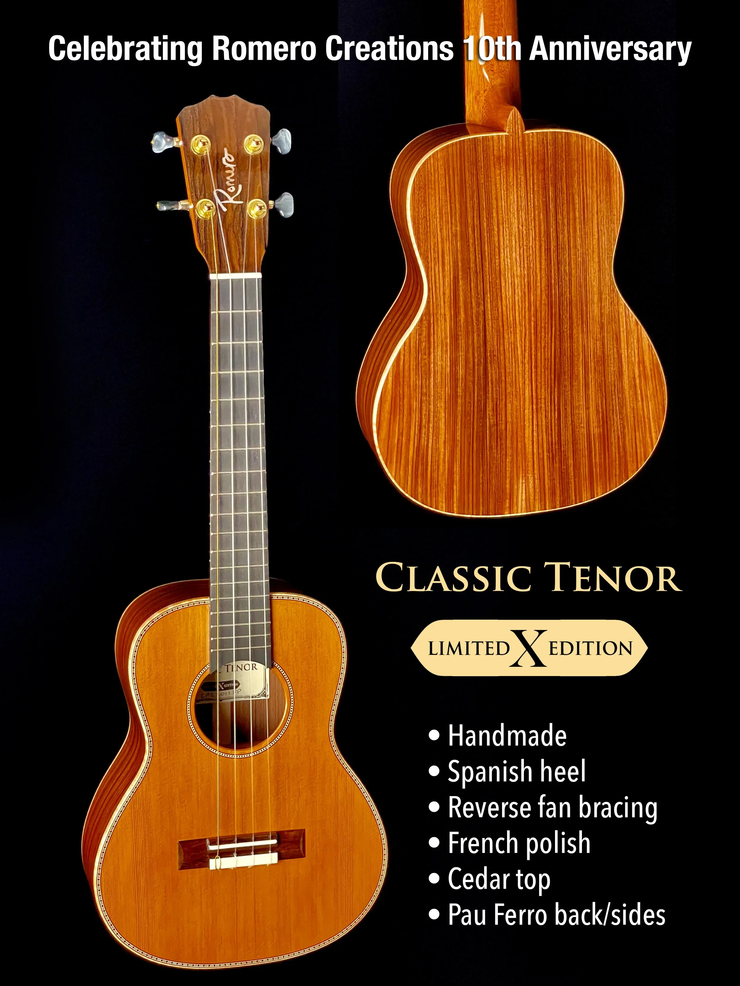 Classic Tenor 'Ukulele: Cedar/Pau Ferro (CP23011FP)