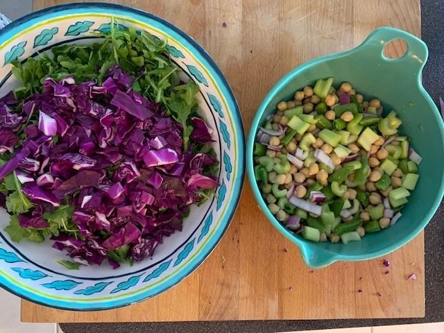 Mustard- Shallot Dressing and Chickpea Salad