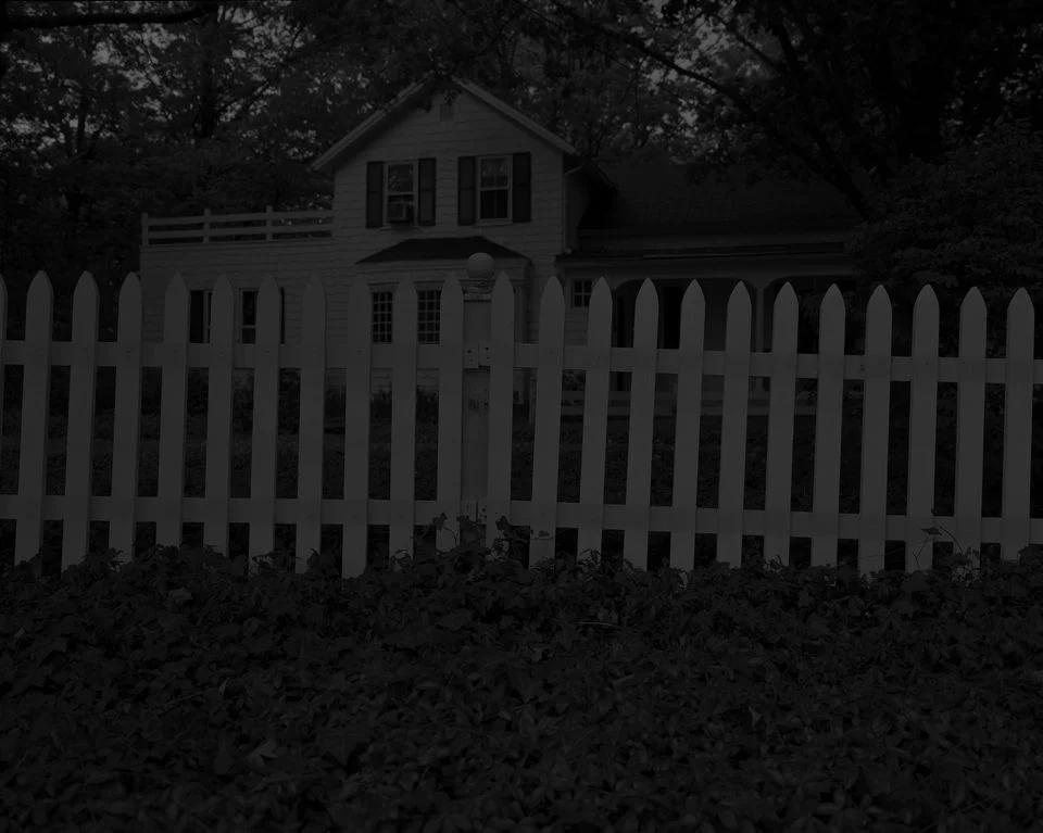 Dawoud Bey, Untitled #1 (Picket Fence and Farmhouse) from Night Coming Tenderly, 2017.