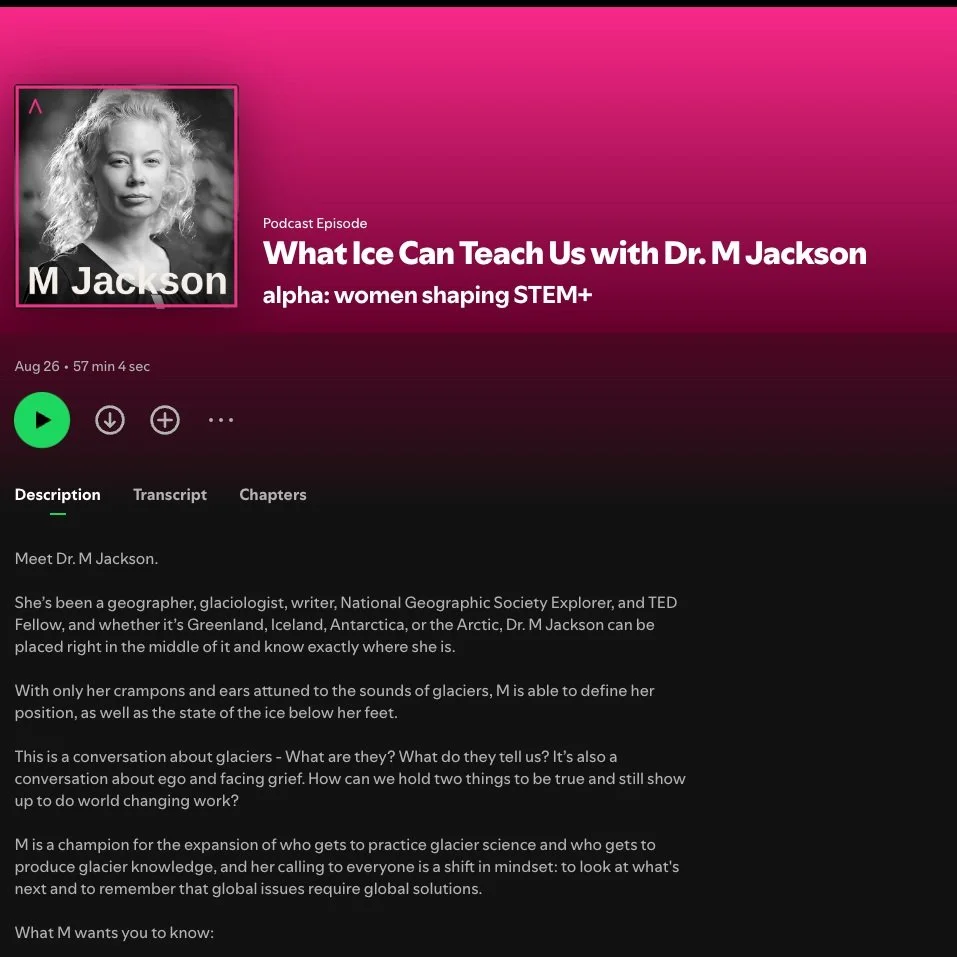 You should check out the podcast ALPHA by my friend @catharineyoung This podcast is a series of conversations with the women shaping our future through science, technology, and discovery-- extraordinary women like @gretchengoldman @reneehlozek @shohi