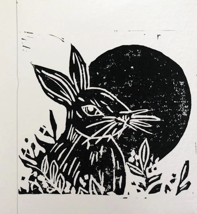 Easter Lino Print Cards