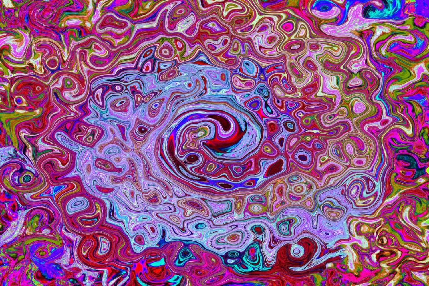 Retro Groovy Abstract Lavender and Magenta Swirl