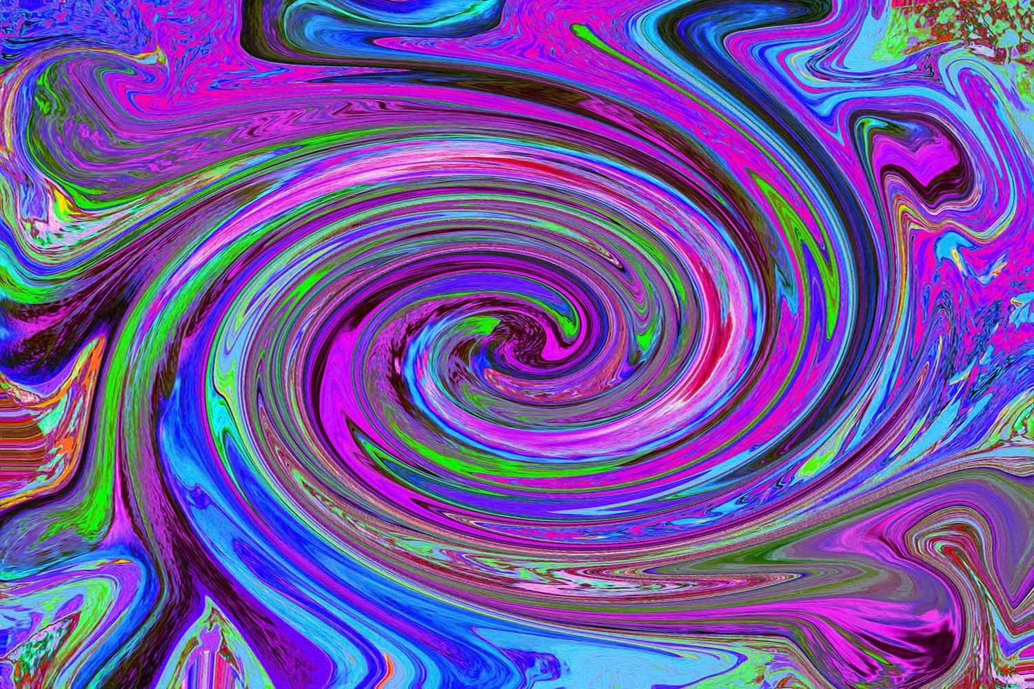 Colorful Magenta Swirl Retro Abstract Design