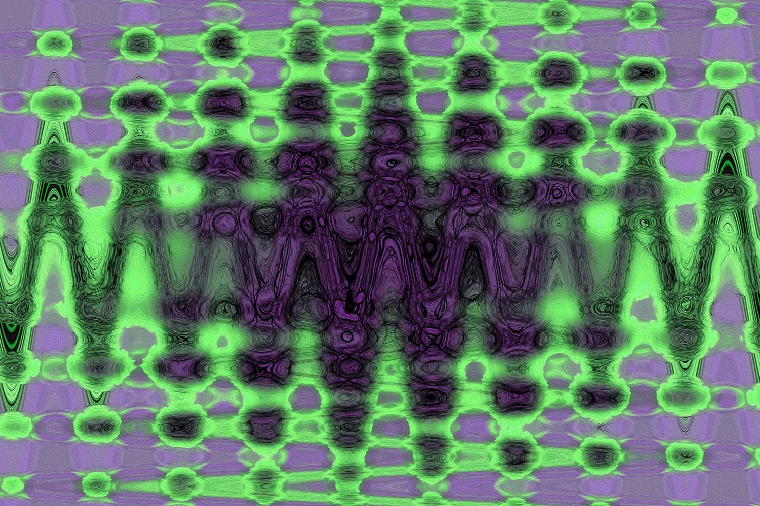 Abstract Green and Purple Wavy Tie Dye Clouds