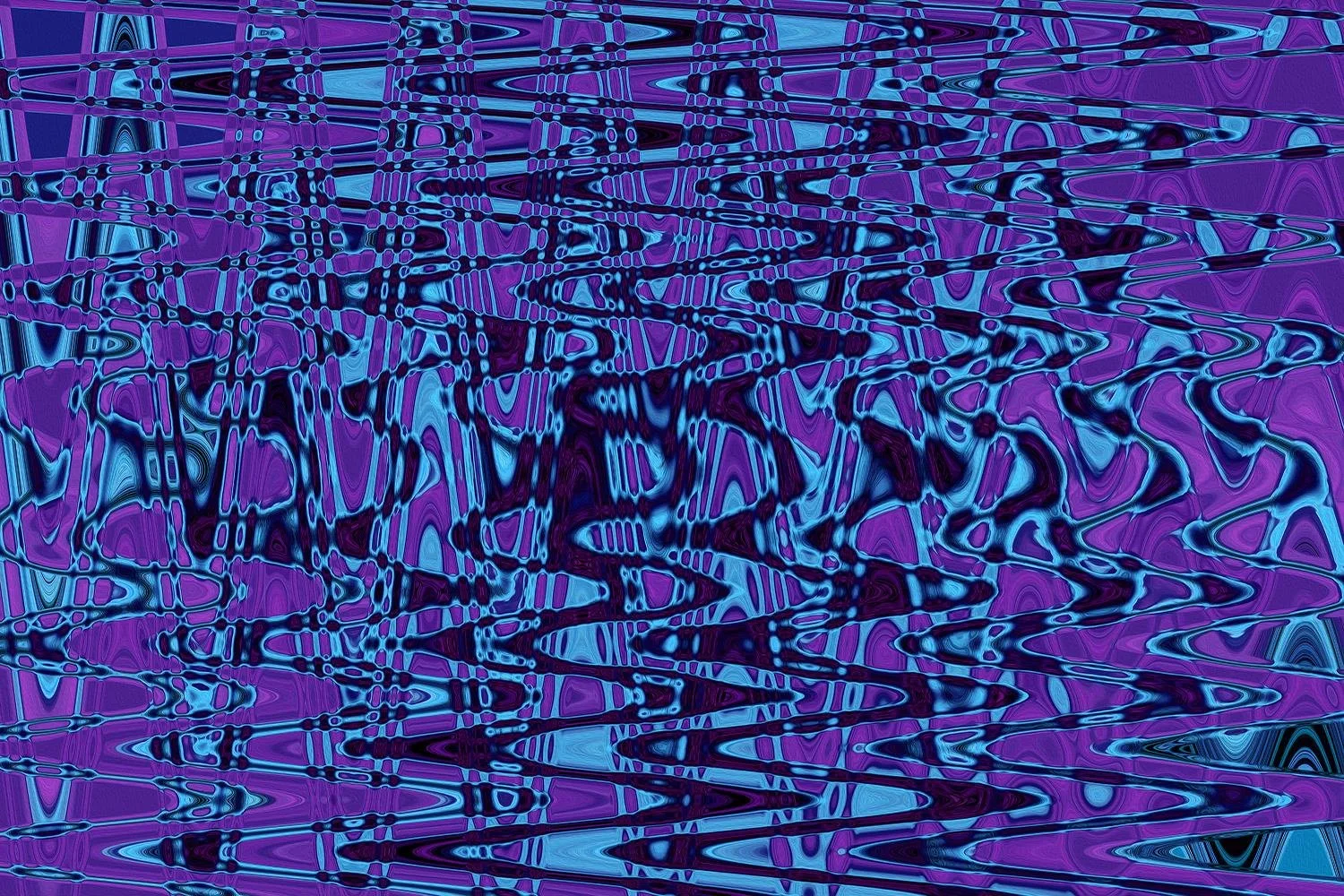 Cool Purple and Blue Abstract Tie Dye Retro Waves