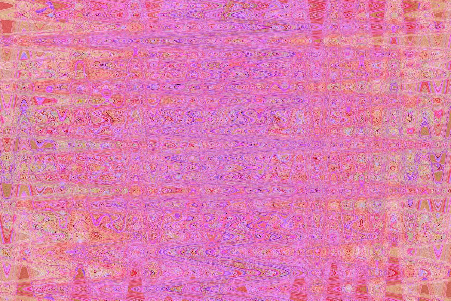 Retro Abstract Pink and Orange Squiggly Lines