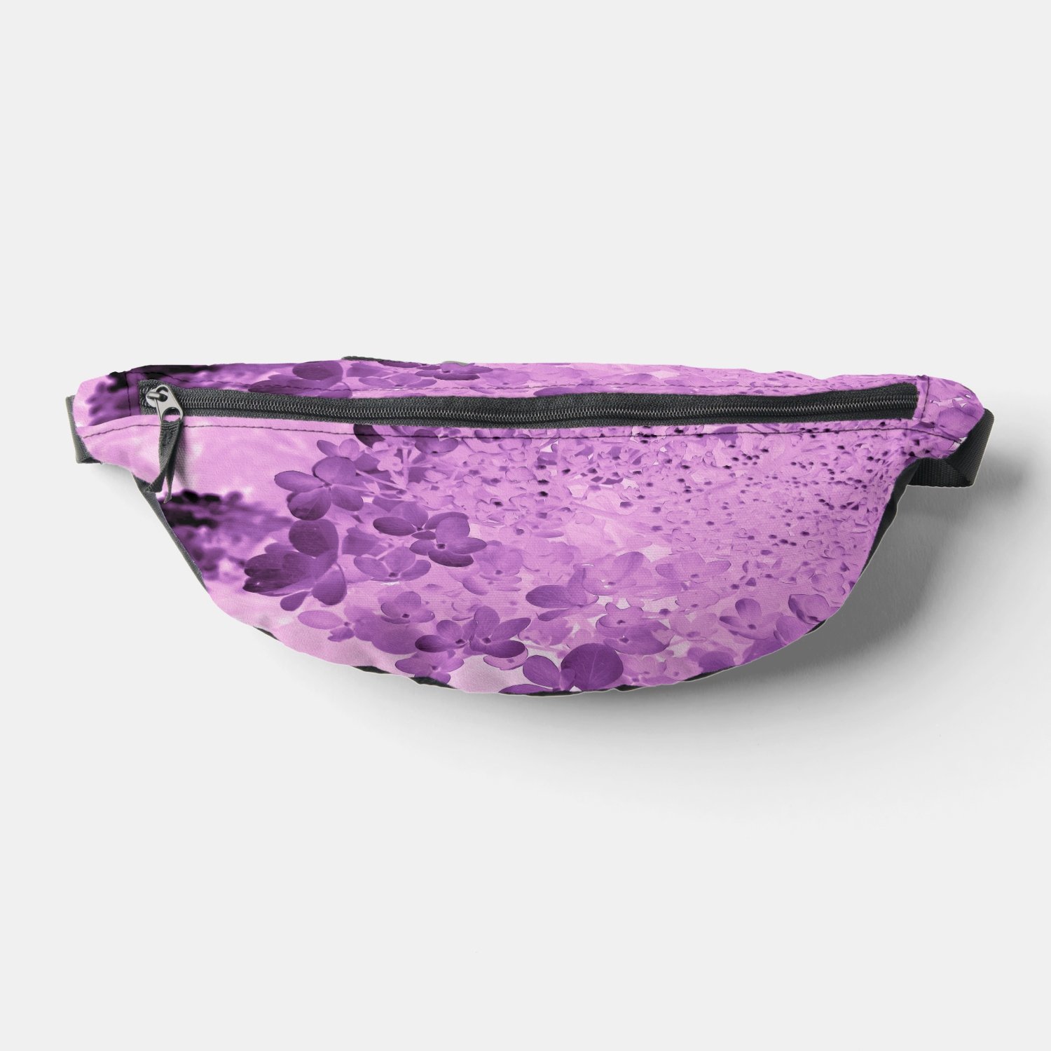 Elegant Pink and Black Limelight Hydrangea Fanny Pack