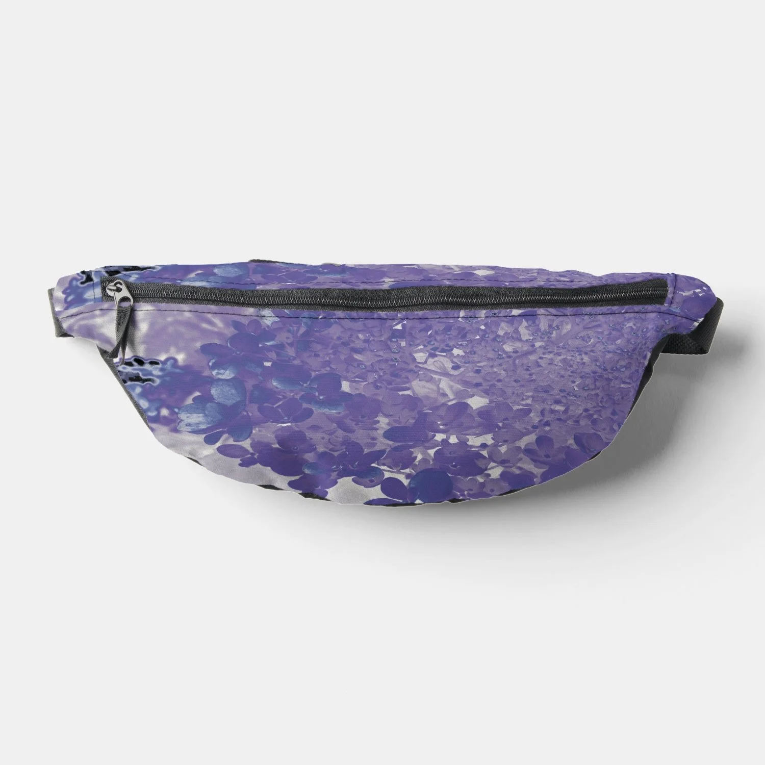 Elegant Purple and Gray Limelight Hydrangea Fanny Pack